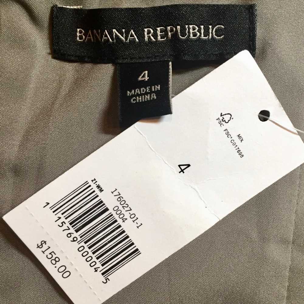 BANANA REPUBLIC Taupe Strappy Crossover Vee Dress - Picture 4 of 7